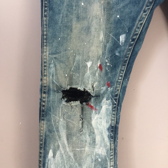 Fear of God Style CK Painted + Ripped Jeans Denim - Picture 8 of 16